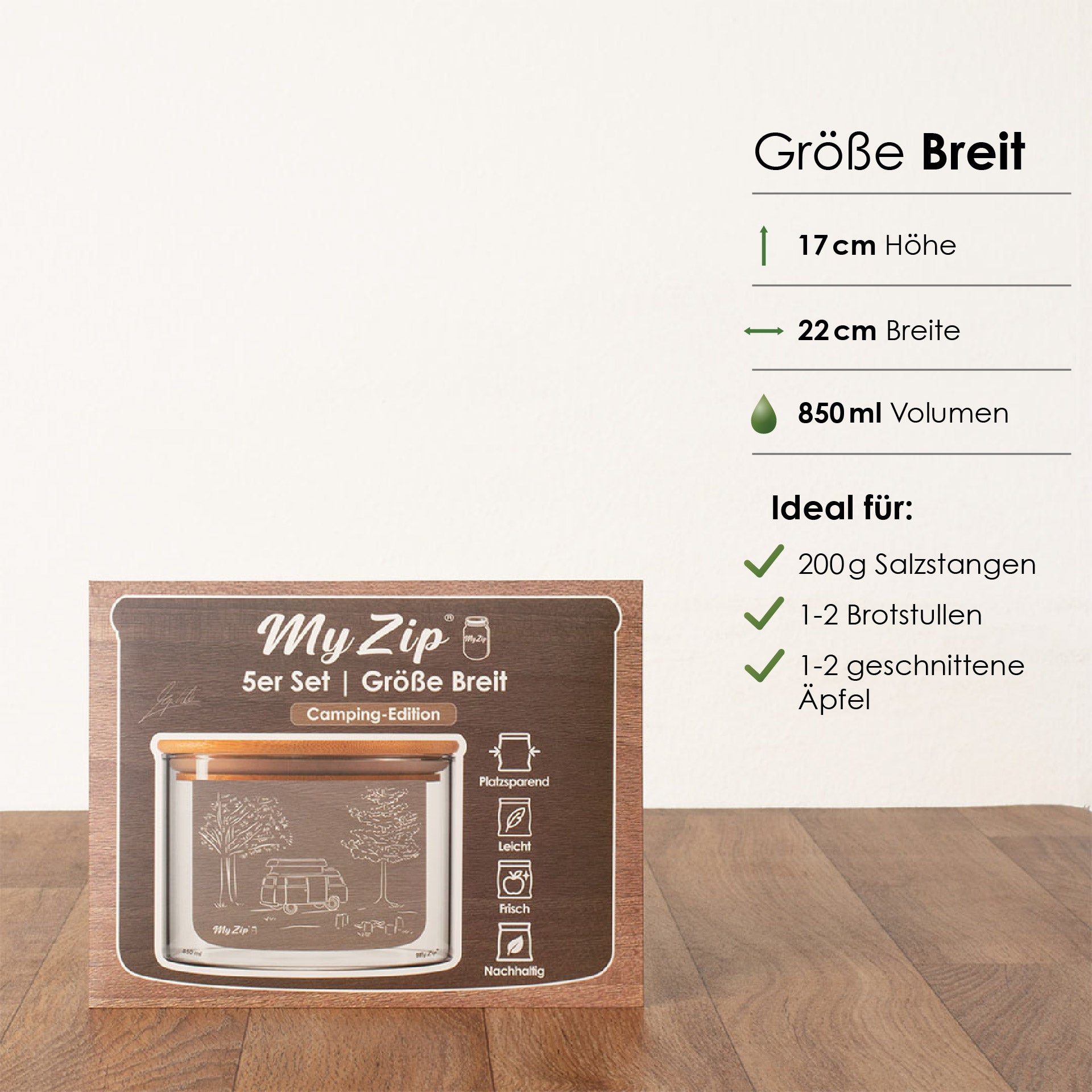 MyZip Tassen | Enkele sets - Camping Editie