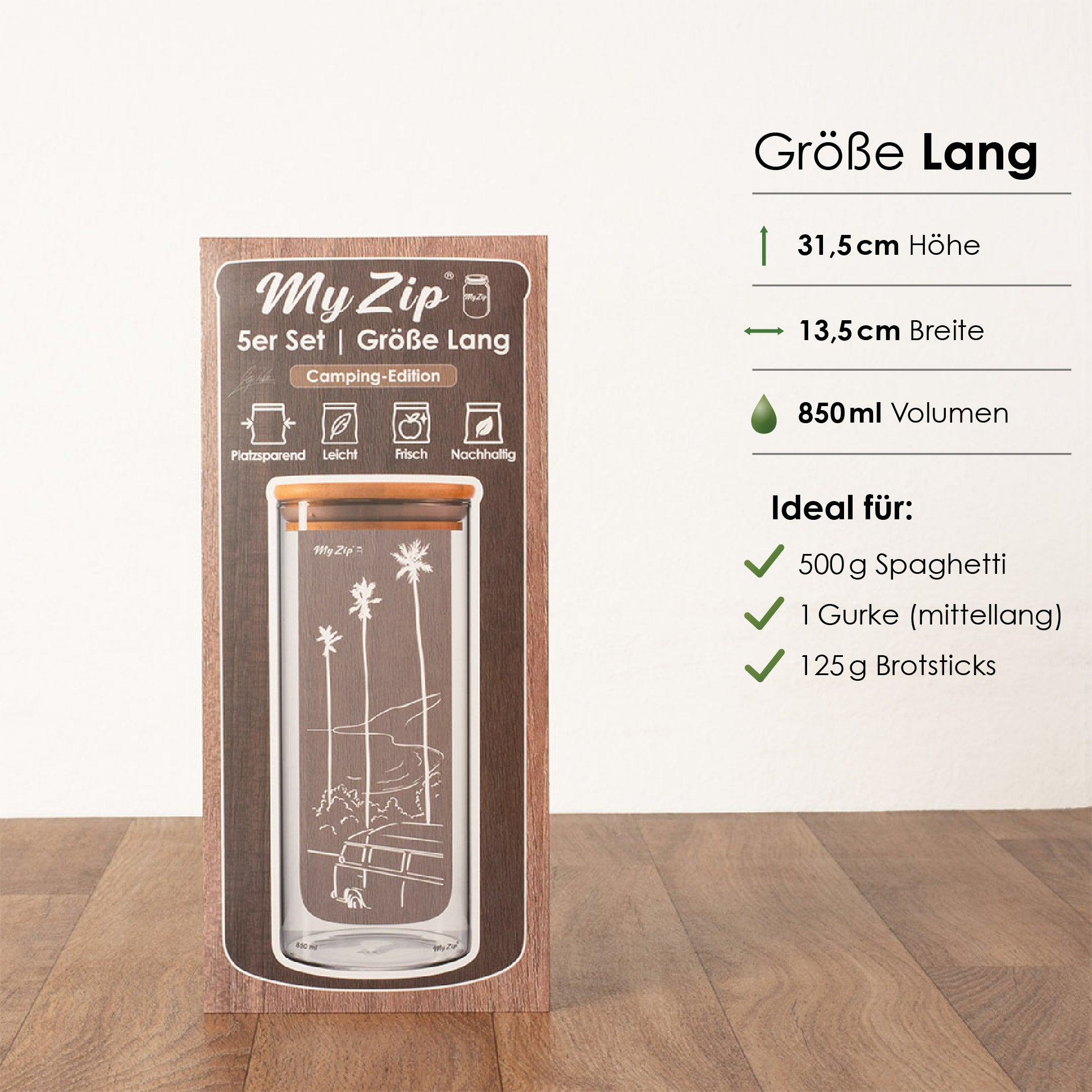 MyZip Tassen | Enkele sets - Camping Editie