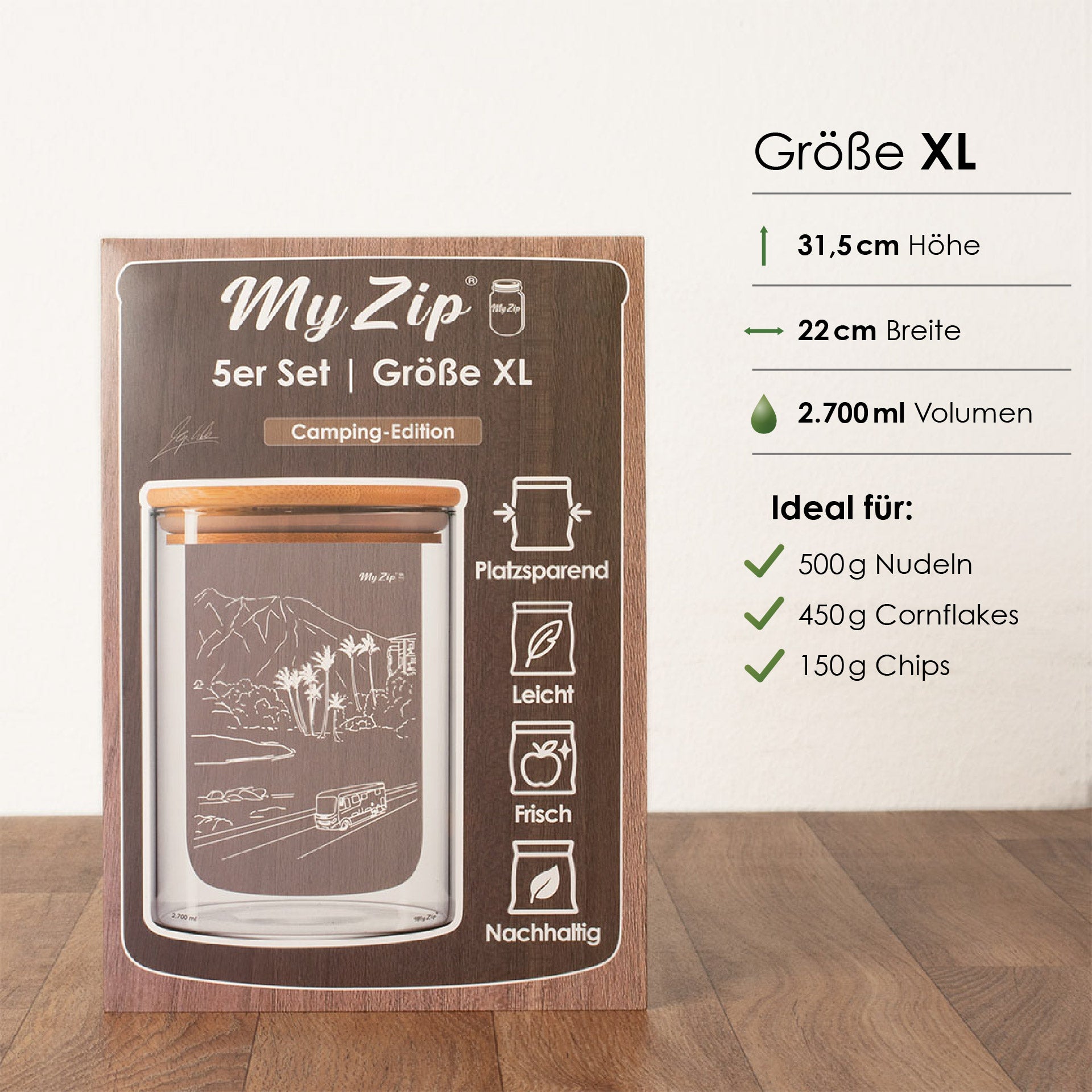 MyZip-Beutel | Limitierte Camping Edition | Einzel-Sets